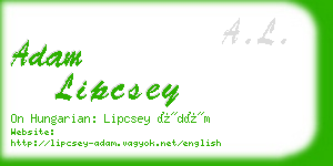 adam lipcsey business card